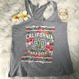 Summer Tank Top With Tropical Design 🌺